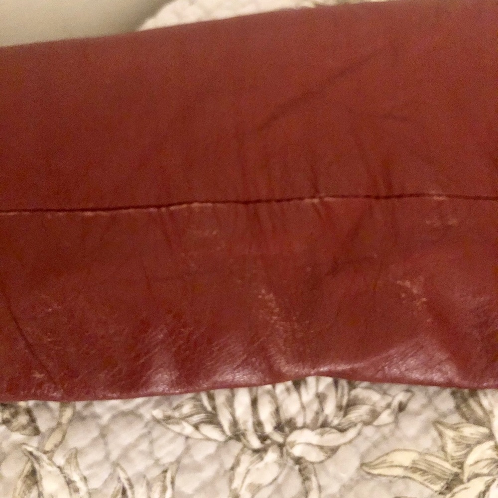 Red Vintage Italian Leather Jacket - Picture 3 of 11